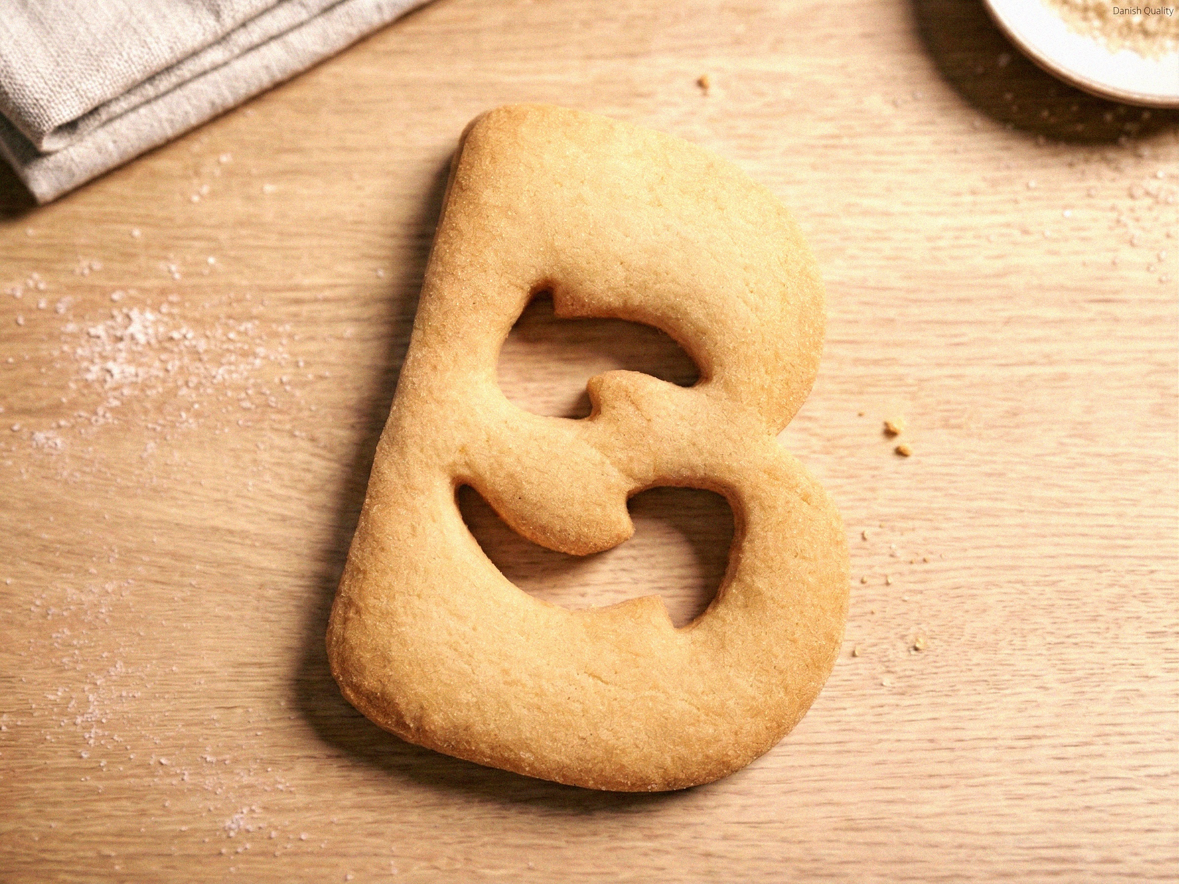 Cookies with the logo, top-down shot