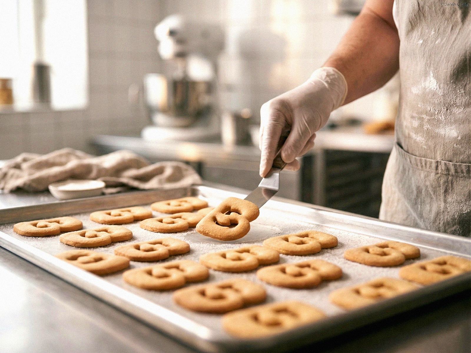 Artisan bakery in Trento: a tray of freshly baked cookies